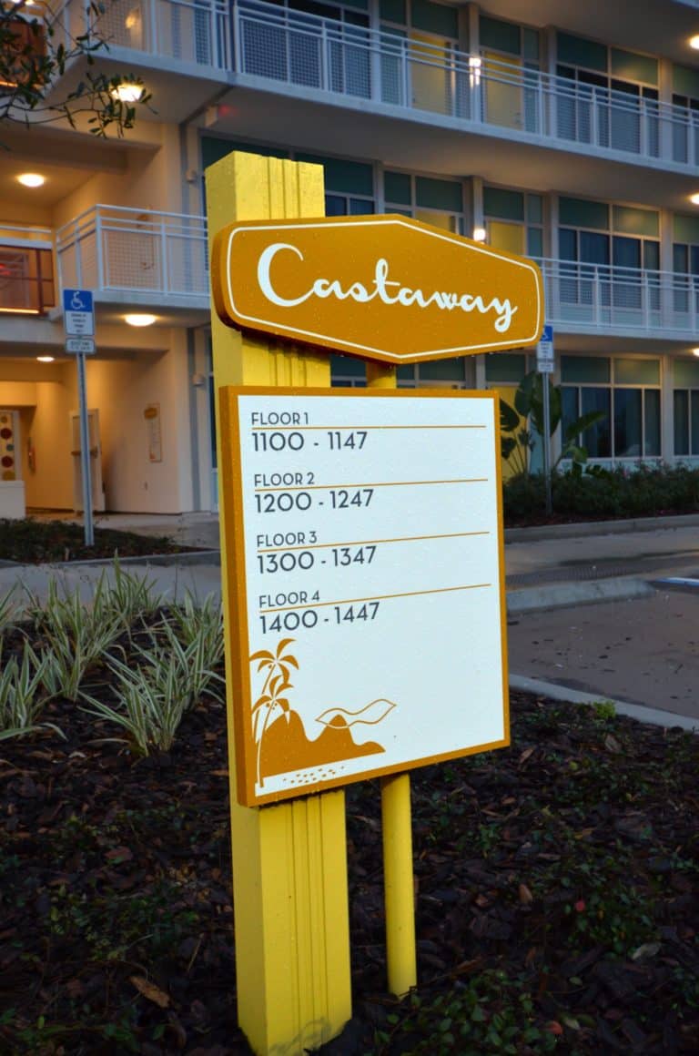 Cabana Bay Beach Resort Static Directional Signage