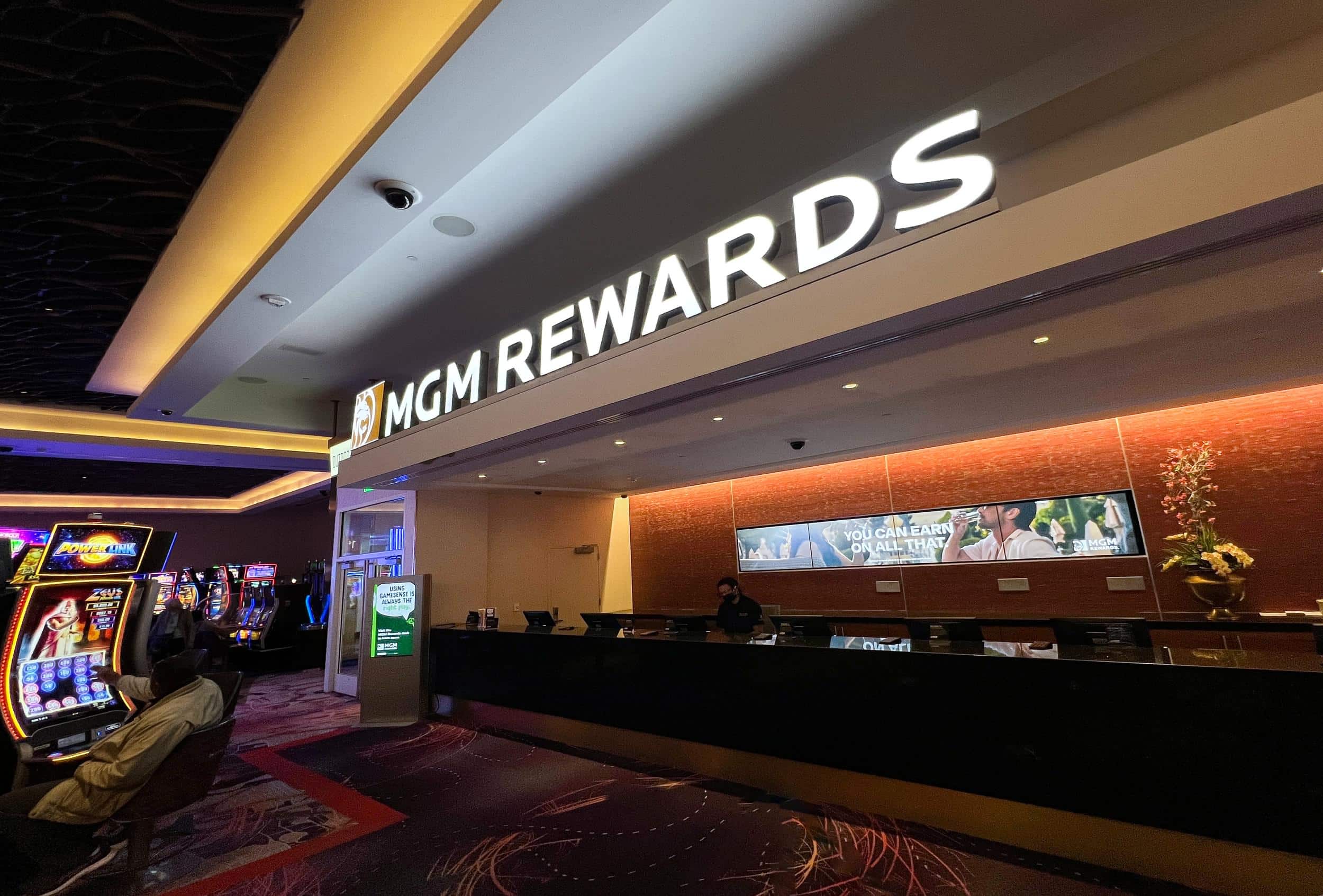 MGM Rewards Illuminated Channel Letters