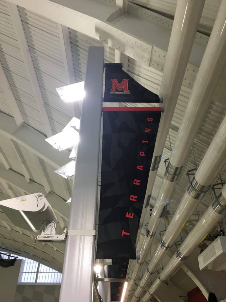 Cole Field House - UMD branded poll banners