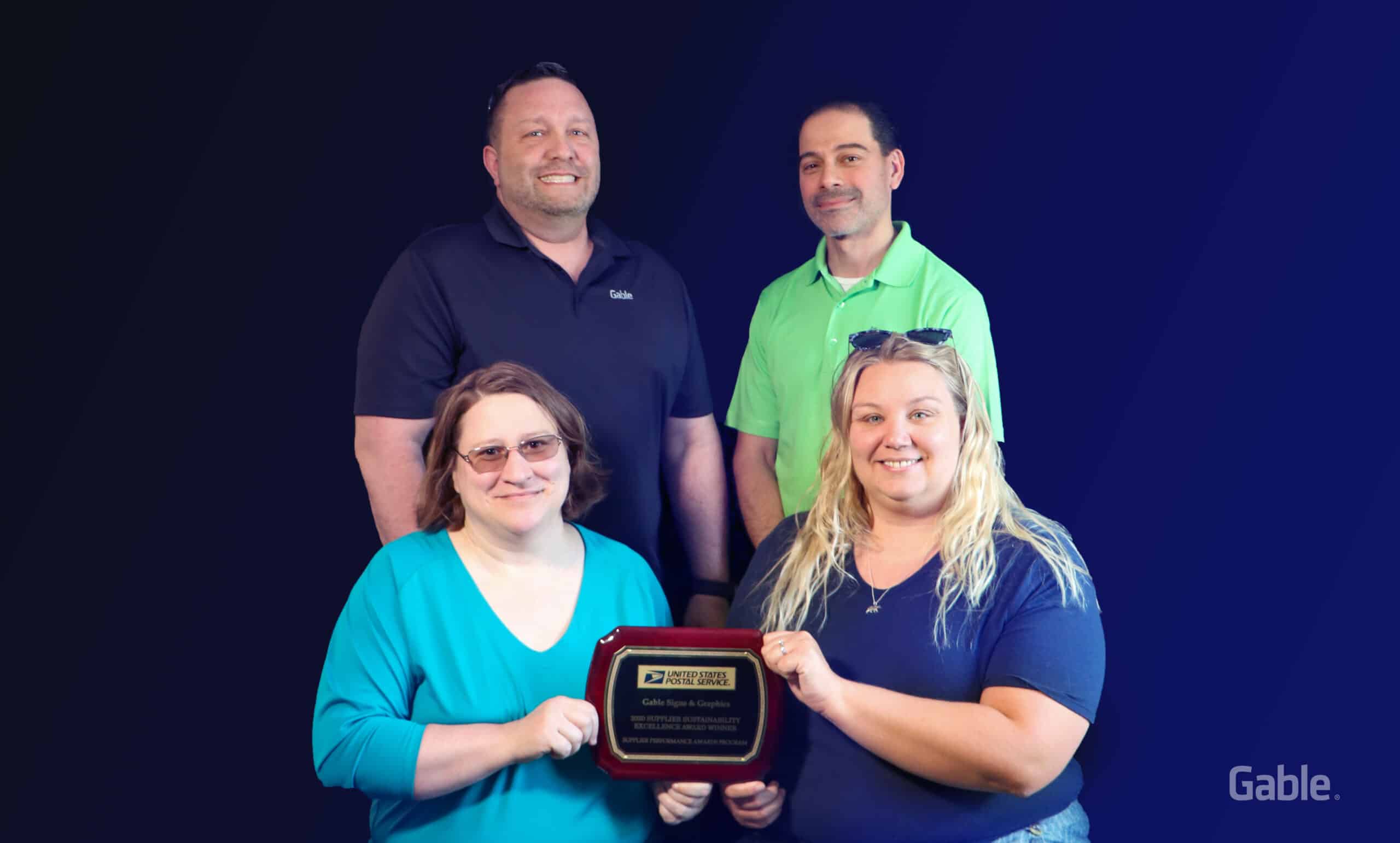 Gable Receives Supplier Performance Award for Excellence from the United States Postal Service
