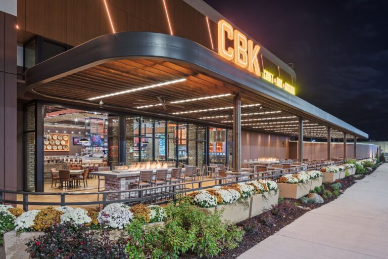 CBK illuminated acrylic and resin channel letters at Gun Lake Casino
