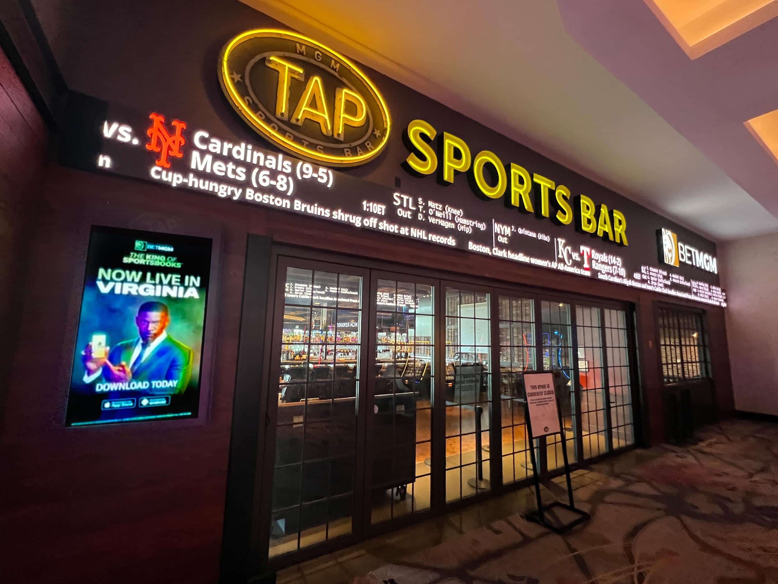 Illuminated Signs, Sports Ticker, and LED Screen at MGM National Harbor
