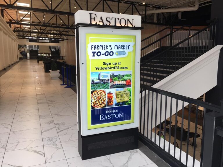 Easton town center kiosk, indoor shopping mall.