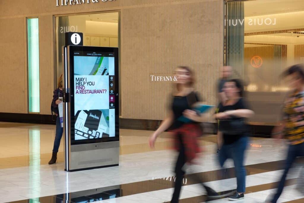 Gable Interactive Kiosk in King of Prussia Mall.
