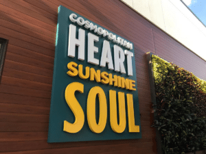 Cosmopolitan Heart Sunshine Soul Channel Letter Sign at Downtown Palm Beach Gardens
