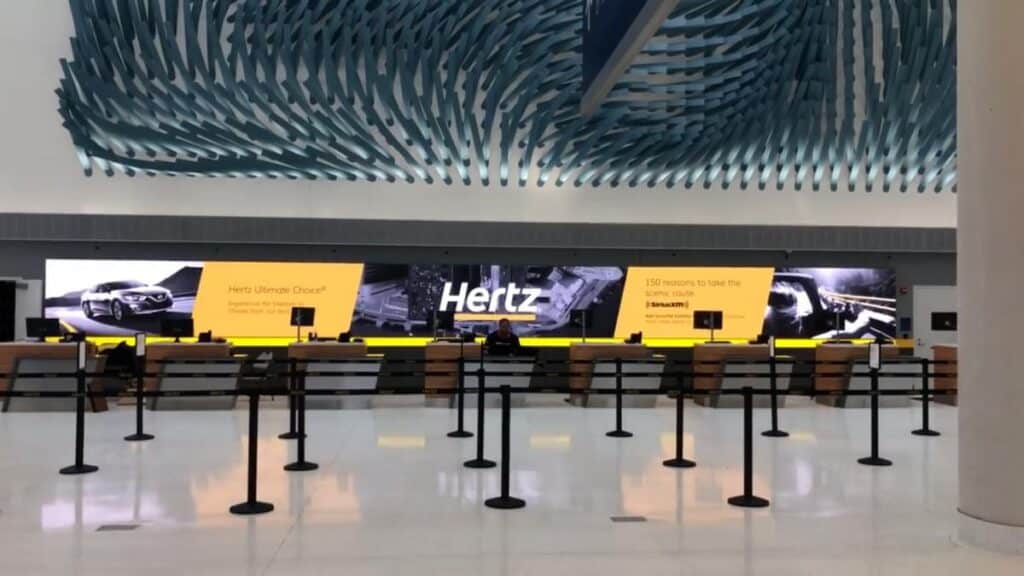 Herts Chicago Airport wayfinding customer service for transportation