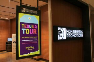 MGM Rewards Signage and Double Sided Window Poster, MGM Resorts International