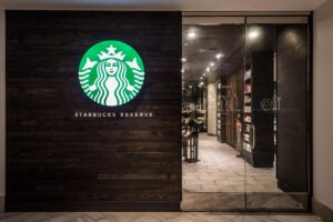Starbucks illuminated wall logo