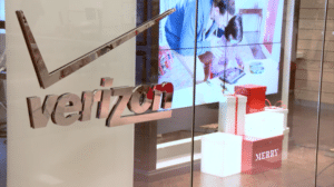Verizon Destination Store Glass-mounted Chrome Letters