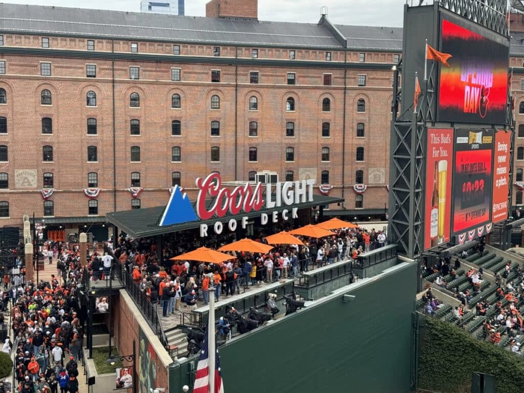 Coors Light Roof Deck on Orioles Opening Day