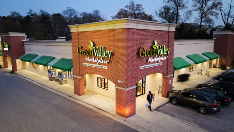Green Valley Marketplace Illuminated Identification Signage