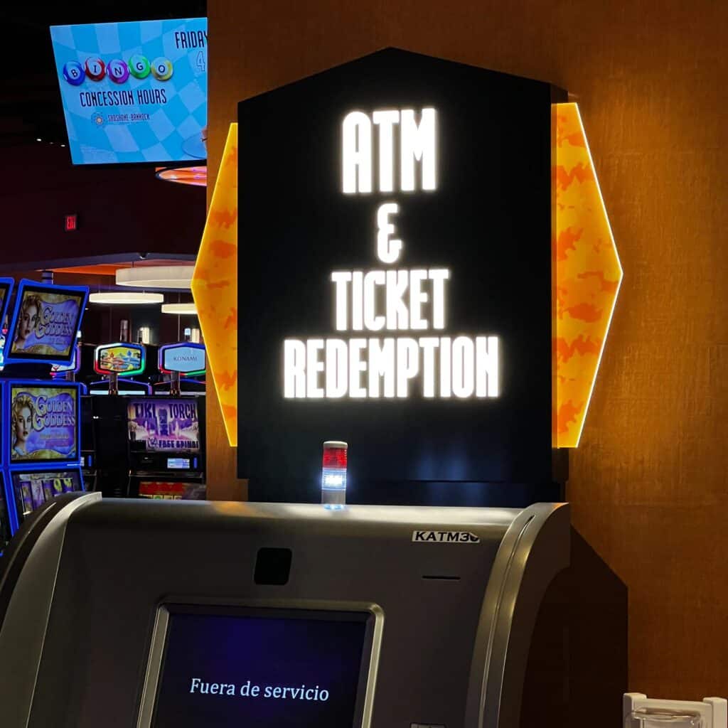 Shoshone-Bannock Casino Hotel ATM Topper