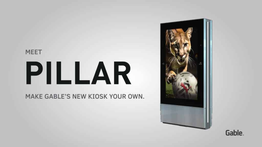 Pillar outdoor interactive kiosk