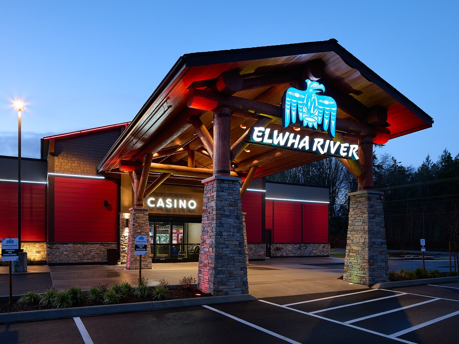 Elwha River Casino Identity Typeface and Logo, Photographed by Doug Walker, Port Angeles, Washington