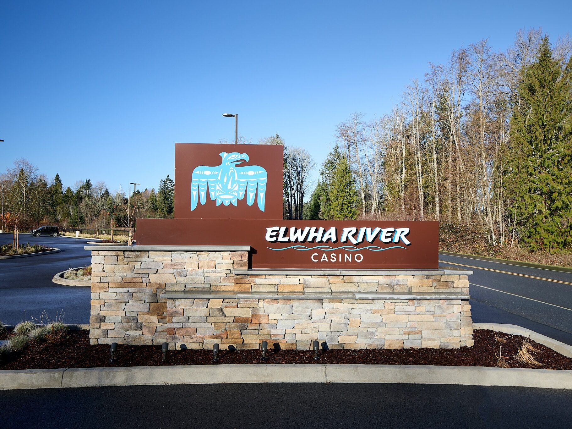 Elwha River Casino Monument, Photographed by Doug Walker, Port Angeles, Washington