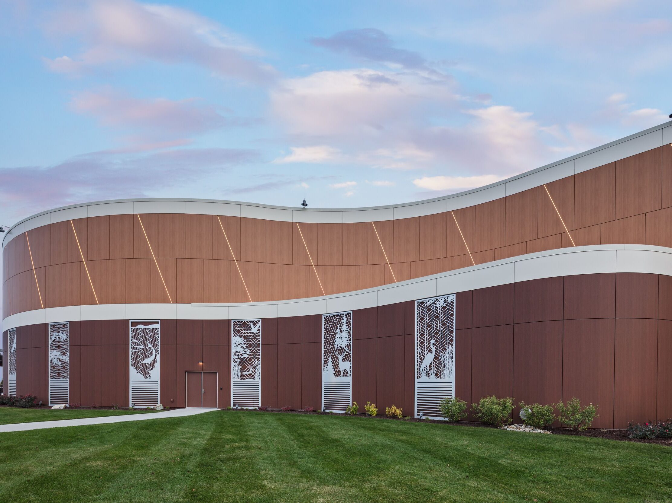 Custom exterior aluminum panels at Gun Lake Casino